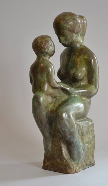 Original Figurative Family Sculpture by Sinisha Noveski