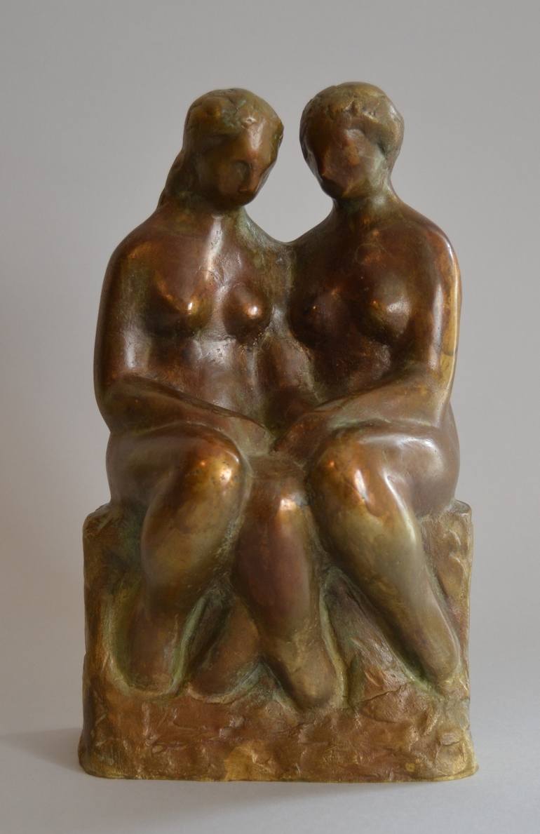 Original Figurative Family Sculpture by Sinisha Noveski