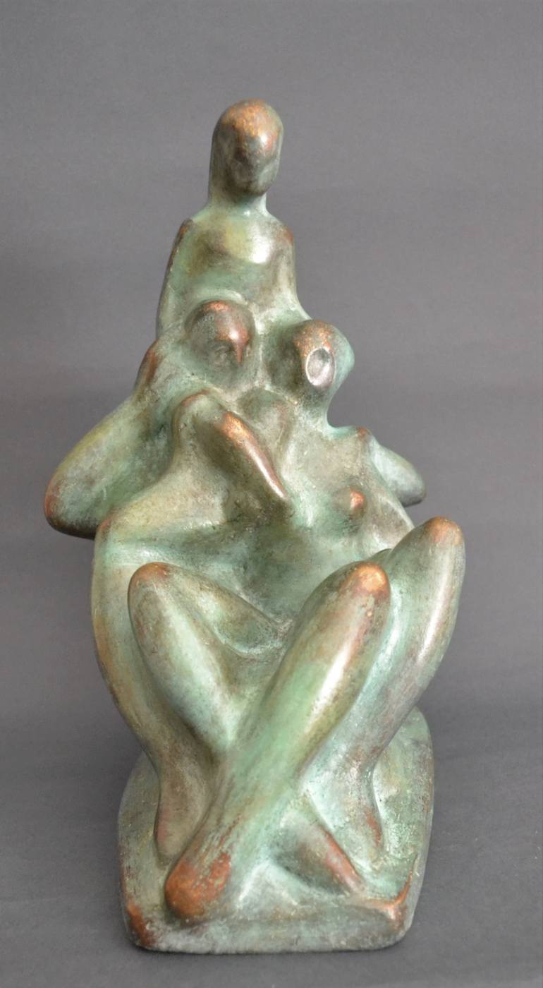 Original Figurative Family Sculpture by Sinisha Noveski