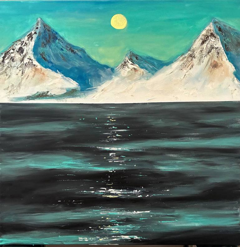 Original Abstract Painting by Nektaria Giannoulakou | Abstract Art on Canvas | Mountains of madness