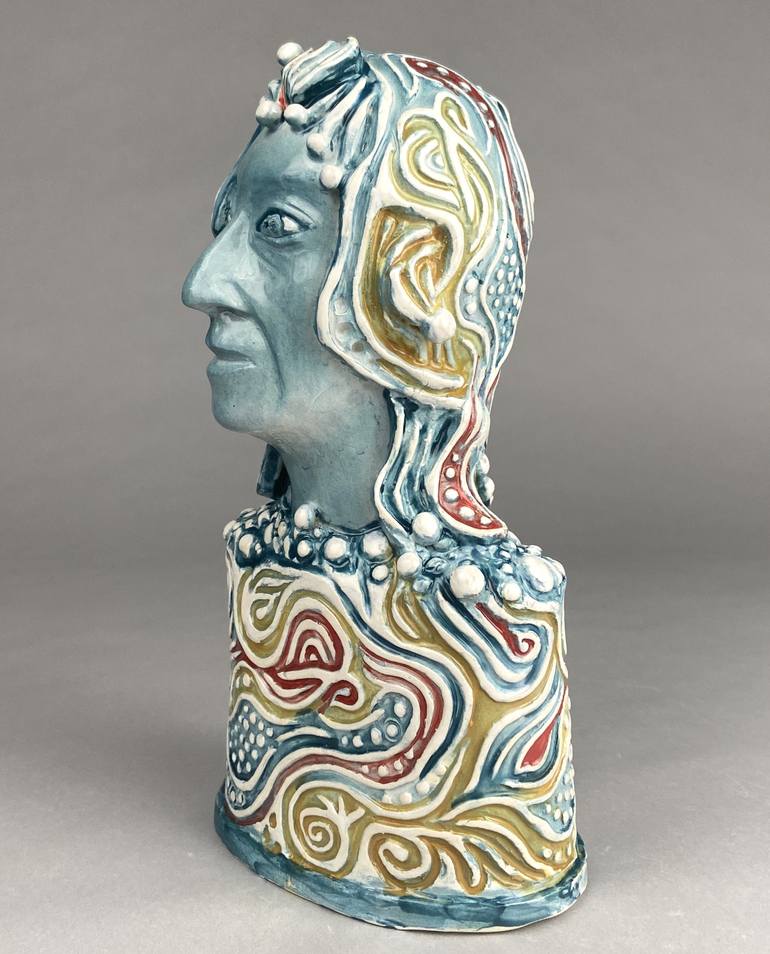 Original Figurative Portrait Sculpture by Mike Keene