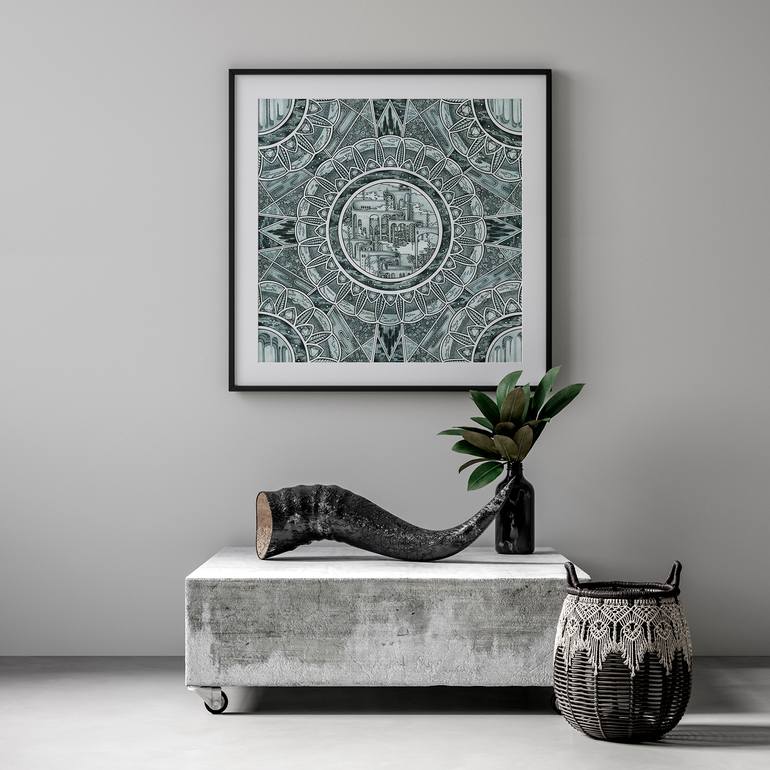 Original Contemporary Geometric Drawing by Homo Bohemian