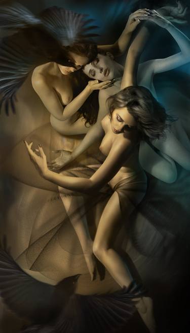 Original Surrealism Nude Mixed Media by Jeff Wack