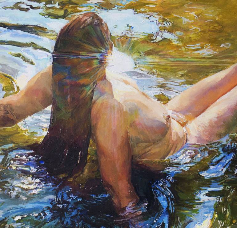 Original Figurative Water Painting by Lucille Dweck