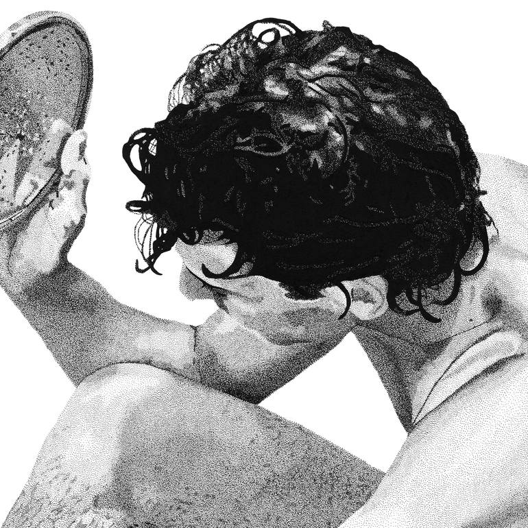 Original Figurative People Drawing by Gill Alexander