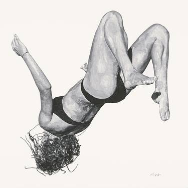 Original Figurative People Drawings by Gill Alexander