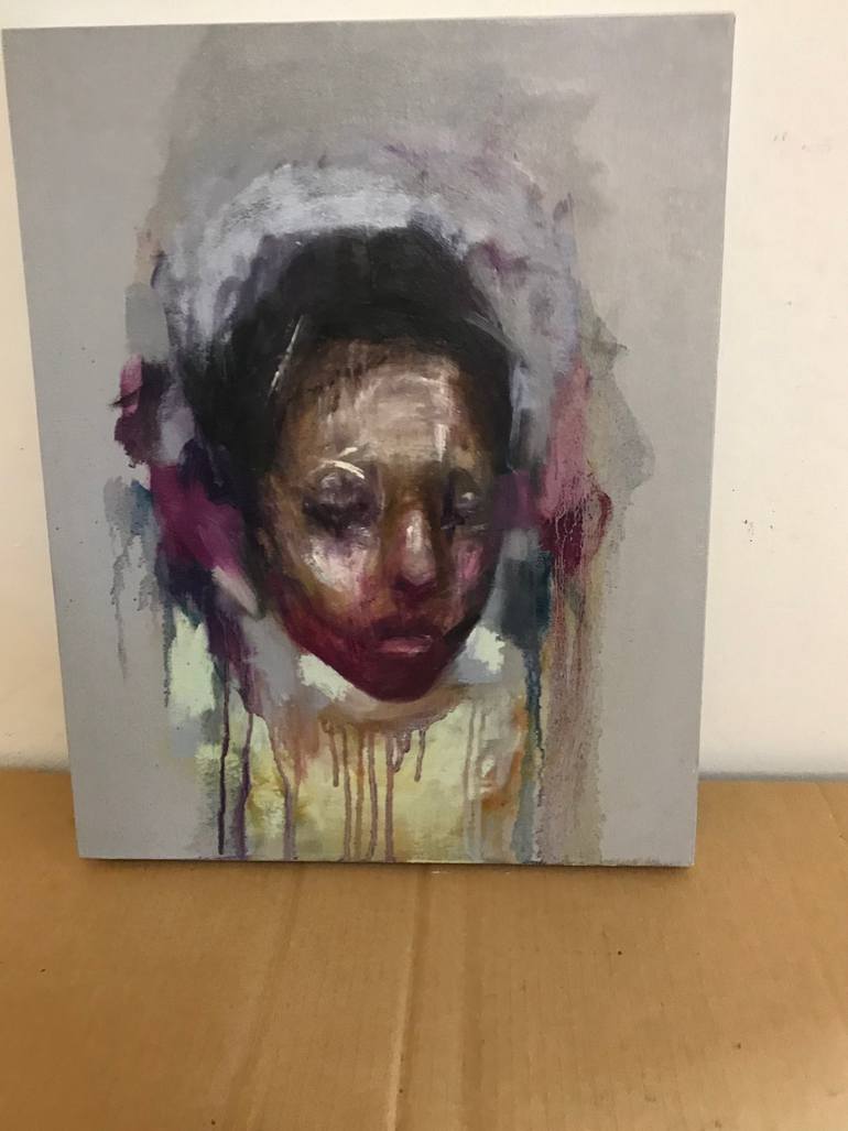 Original Abstract Expressionism People Painting by Jeffry Dean Hinton