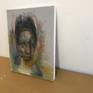 Abstract portrait on canvas. Inspired by Abstract Expressionism and Mannerism.