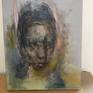 Abstract portrait on canvas. Inspired by Abstract Expressionism and Mannerism.