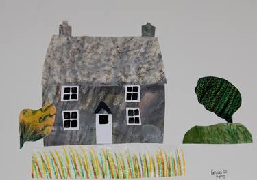 Print of Folk Home Collage by Bronwen Griffiths