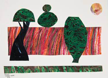 Print of Garden Collage by Bronwen Griffiths
