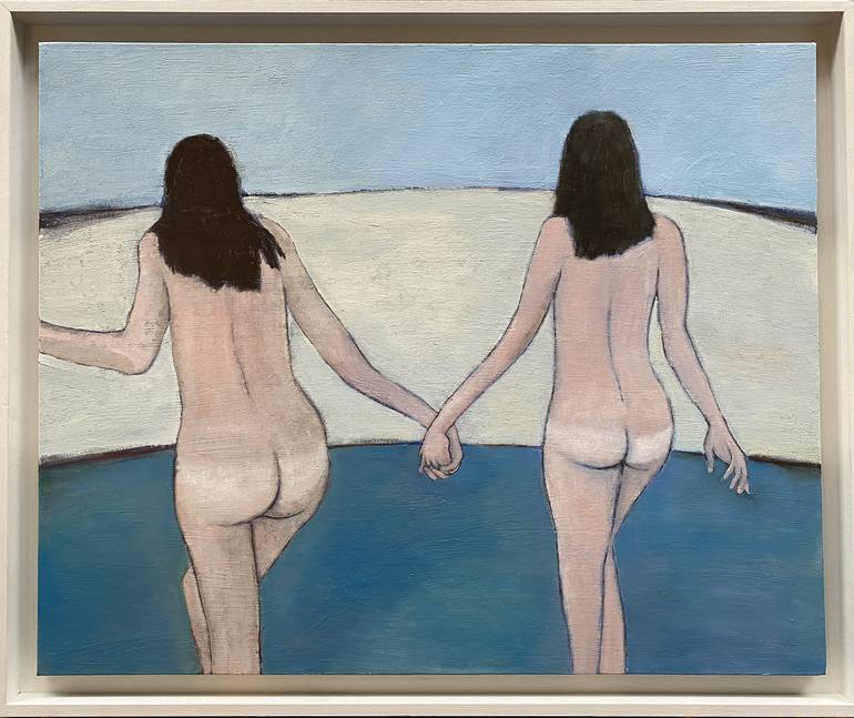 Original Impressionism Nude Painting by Nigel Sharman