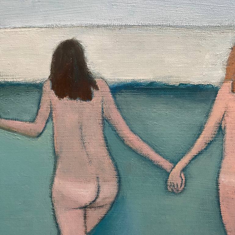 Original Impressionism Nude Painting by Nigel Sharman