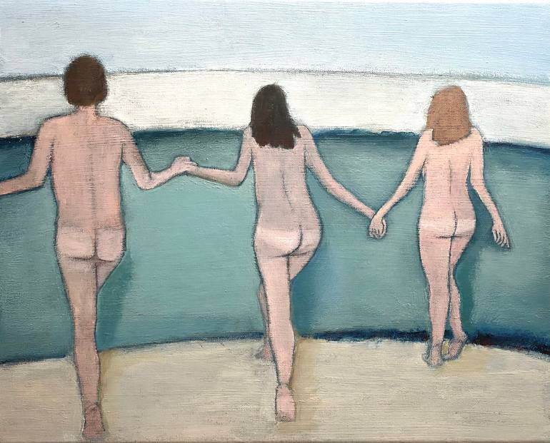 Original Impressionism Nude Painting by Nigel Sharman