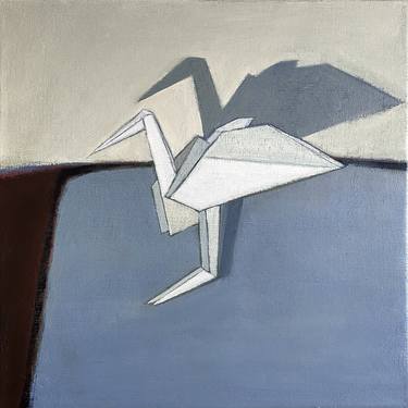 Saatchi Art Artist Nigel Sharman; Paintings, “Still Life With Origami Heron” #art