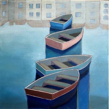 Original Modernism Boat Painting by Nigel Sharman