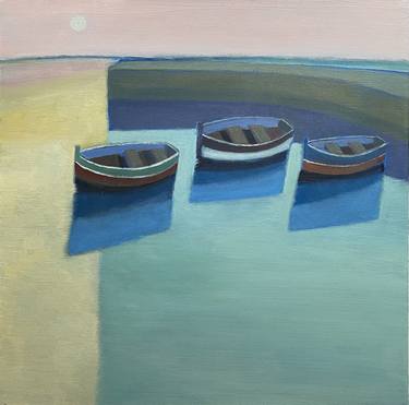 Original Impressionism Seascape Painting by Nigel Sharman
