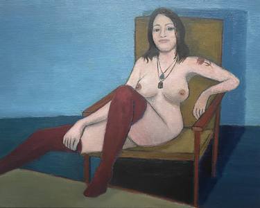 Original Impressionism Nude Painting by Nigel Sharman