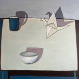 Still Life with Bowl and Origami Crane by Nigel Sharman