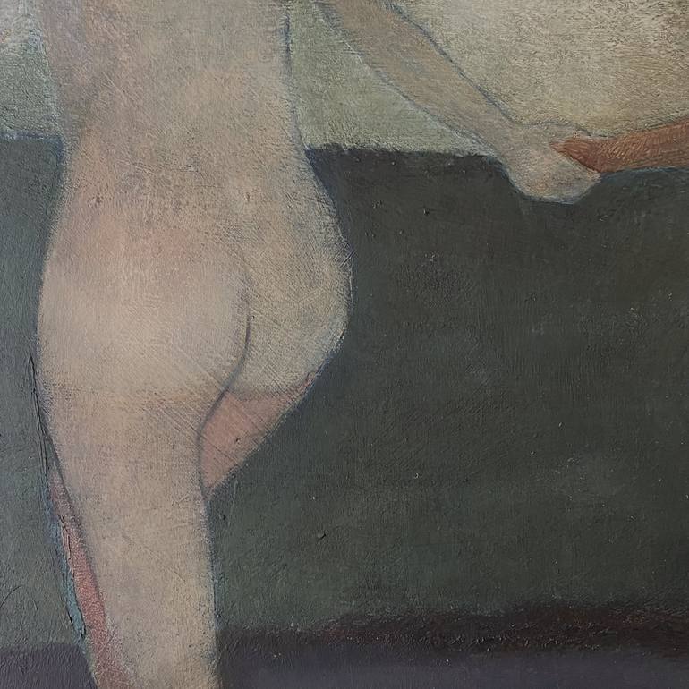 Original Fine Art Nude Painting by Nigel Sharman