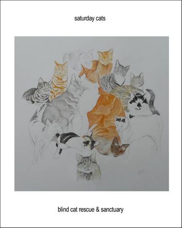 Print of Figurative Cats Drawings by J A L art