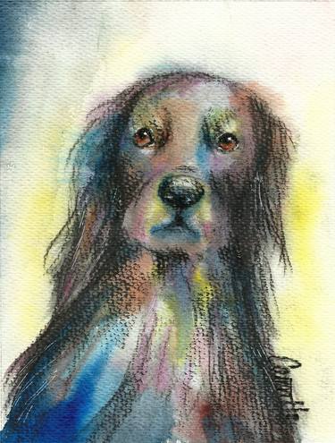 Print of Fine Art Dogs Paintings by Ho Cainn