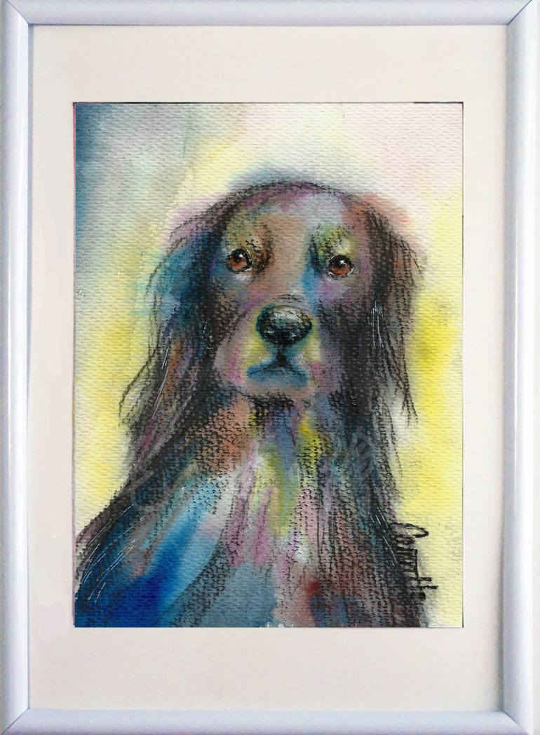 Original Fine Art Dogs Painting by Ho Cainn