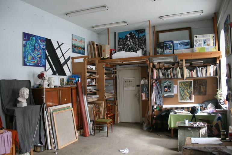 Original Abstract Expressionism Landscape Painting by Yuri Pshenichny