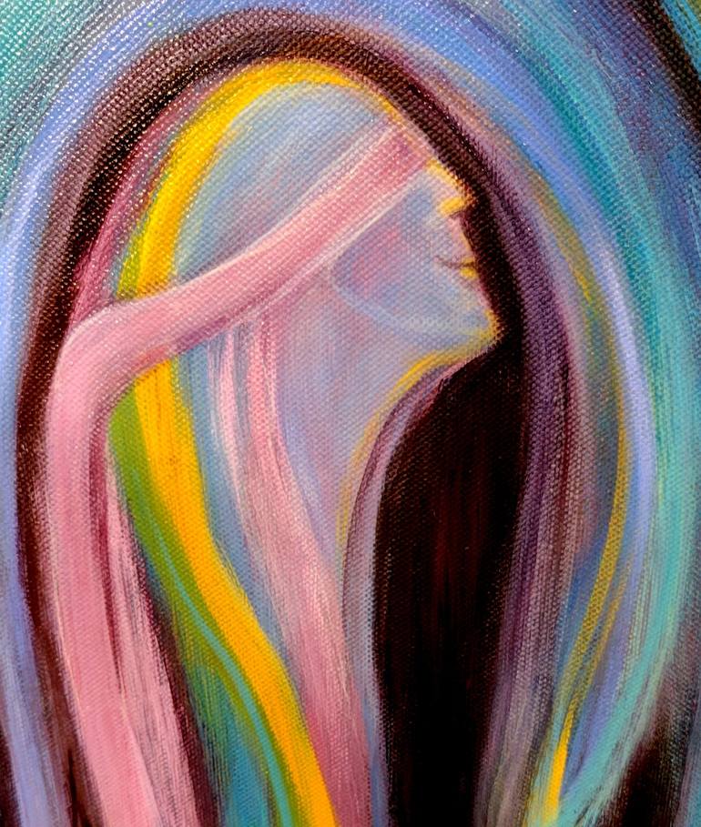 Original Abstract Women Painting by Lina Faroussi