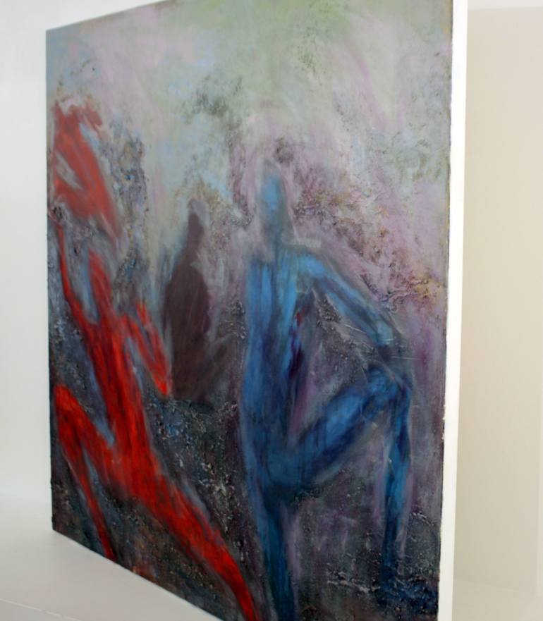 Original Abstract Expressionism People Painting by Lina Faroussi