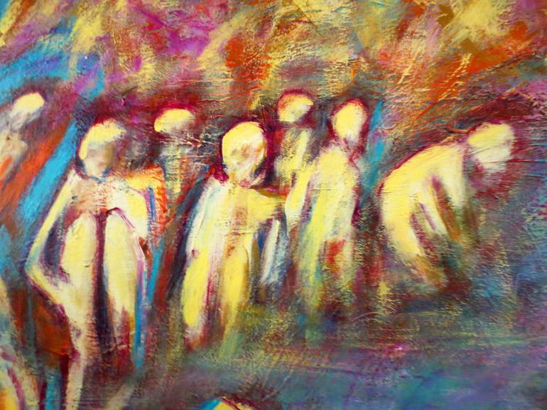 Original People Painting by Lina Faroussi