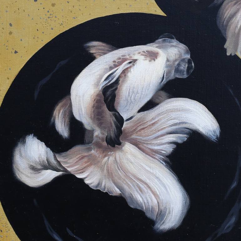 Original Figurative Fish Painting by Yuko Montgomery