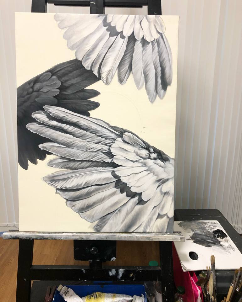 Original Figurative Animal Painting by Yuko Montgomery