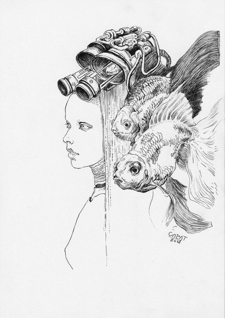 Japanese Influence Drawing by Theodora Daniela Capăt Saatchi Art