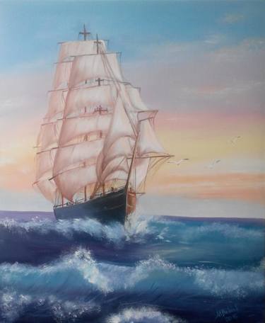 Original Seascape Painting by Nataly Marahovskaya-Belash