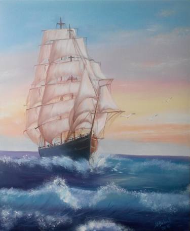 Original Realism Seascape Paintings by Nataly Marahovskaya-Belash