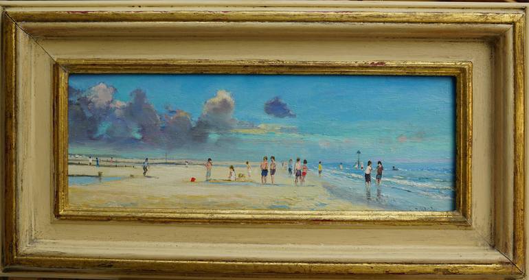 Original Impressionism Beach Painting by Terence Eldridge