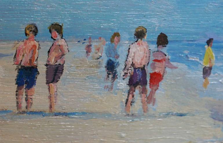 Original Impressionism Beach Painting by Terence Eldridge