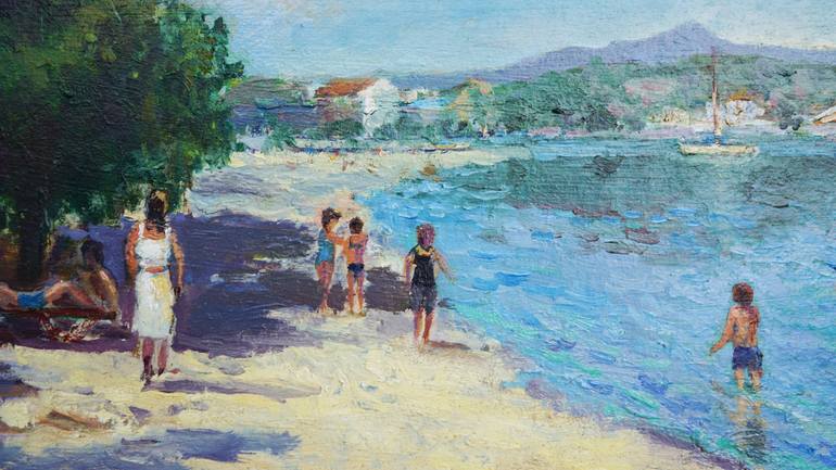 Original Fine Art Beach Painting by Terence Eldridge