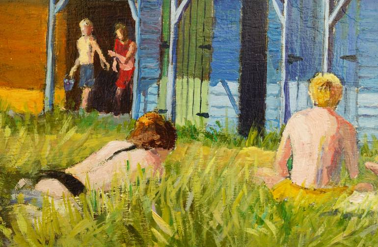 Original Documentary Beach Painting by Terence Eldridge