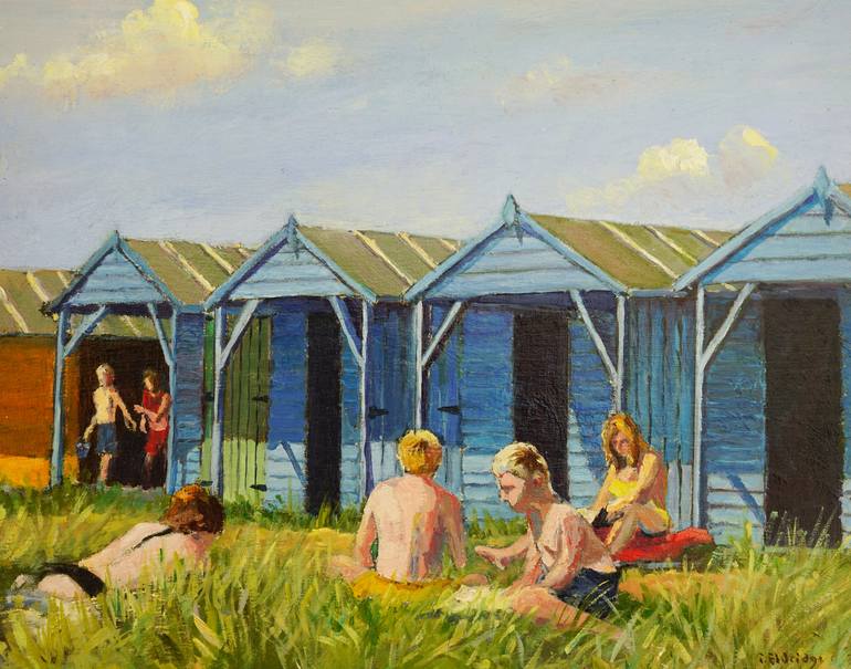 Original Documentary Beach Painting by Terence Eldridge