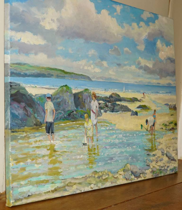 Original Documentary Beach Painting by Terence Eldridge