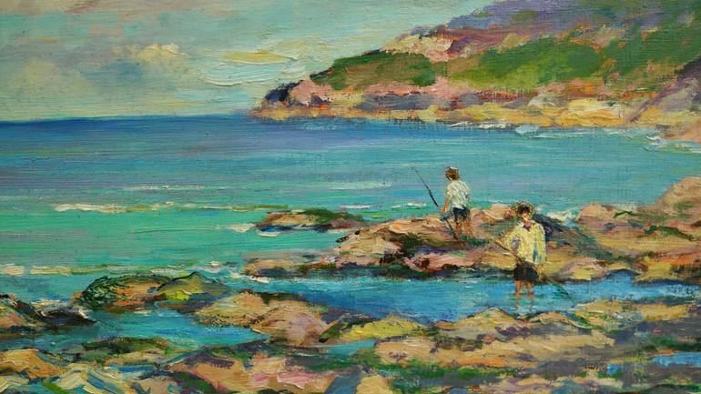 Original Documentary Beach Painting by Terence Eldridge