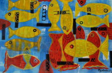 Print of Fish Paintings by Jose Luis Montes