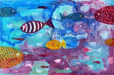Print of Abstract Expressionism Fish Paintings by Jose Luis Montes