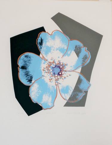 Sky Blue Desert Flower with Silver thumb