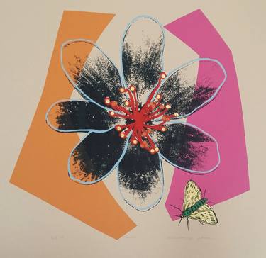 Pop Art Flower I, with Gold thumb