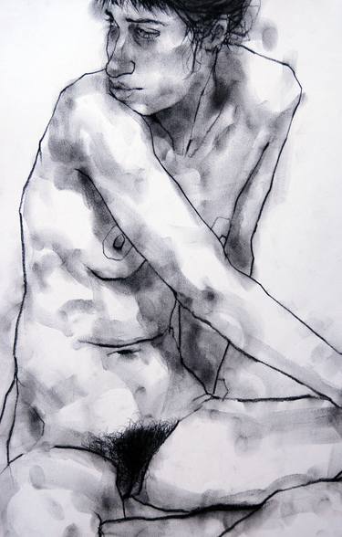 Original Figurative Nude Drawings by Phillip Dvorak