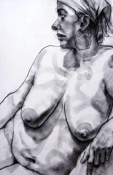 Original Figurative Nude Drawings by Phillip Dvorak