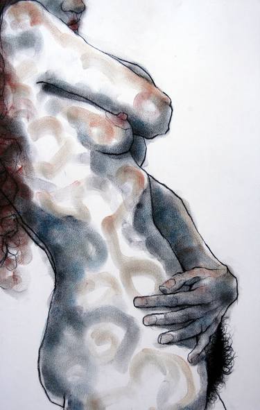 Original Figurative Nude Drawings by Phillip Dvorak